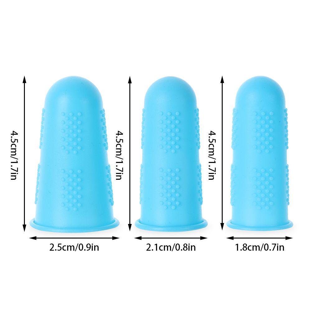 5pcs Craft Thimble Heat Insulation Guard Caps Silicone Finger Cover Non-slip Finger protector
