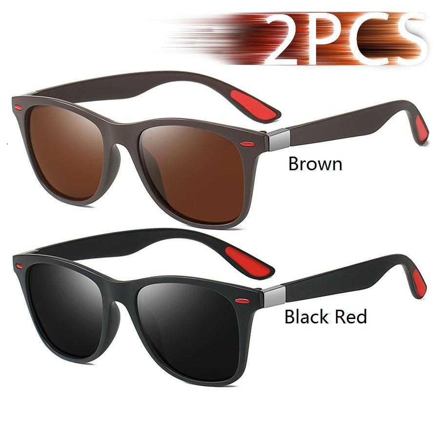 Stylish Vintage Square Unisex Driving Fishing Sun Glasses Anti-Glare Eyeglasses Men Women Luxury De-signer Sun Glasses UV400