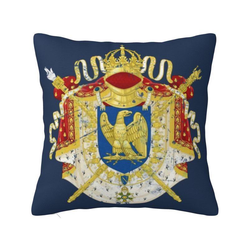 Emblema Francese Napoleone Bonaparte Copricuscini Francia Aquila Bandiera Velluto Nordico Federa per Cuscino da Lancio per Divano