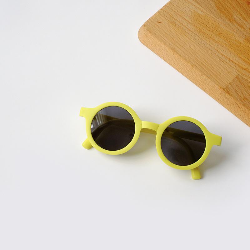 Vintage Children Small Frame Circle Sunglasses UV400 Folding Sun Glasses for Boys Girls Outdoor Shading Eyewear