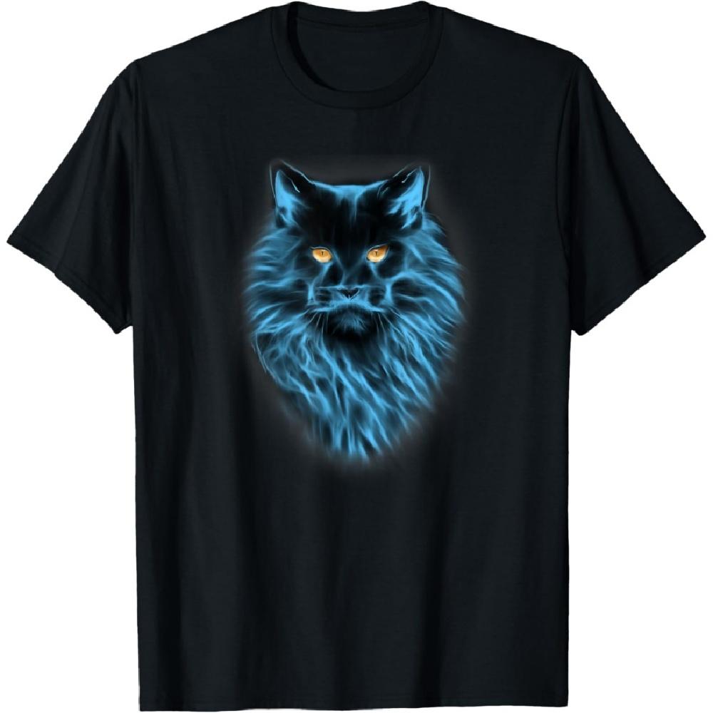 Maine Coon Cat Moonlight T-Shirt for Men Women Kids