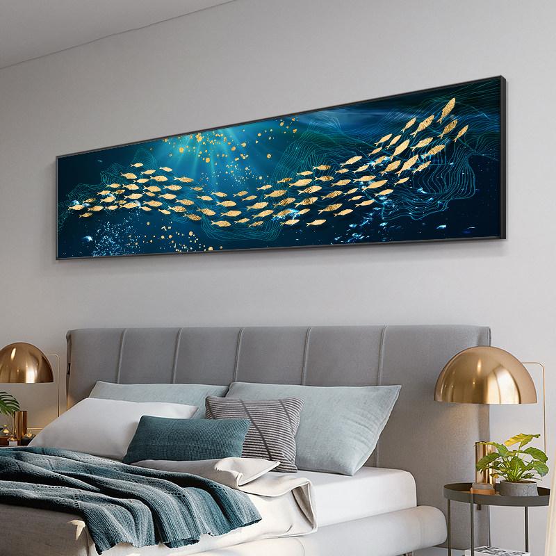 Dipinti moderni di arte della parete di pesci dorati del mare blu stampati su tela poster decorativi immagini per la decorazione della casa del soggiorno
