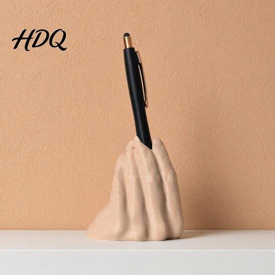 Funny Desk Accessories Hand Gesture Pen Holder for Desk 3D Printed Novelty Pencil Stand Desktop Organizer Office Stand