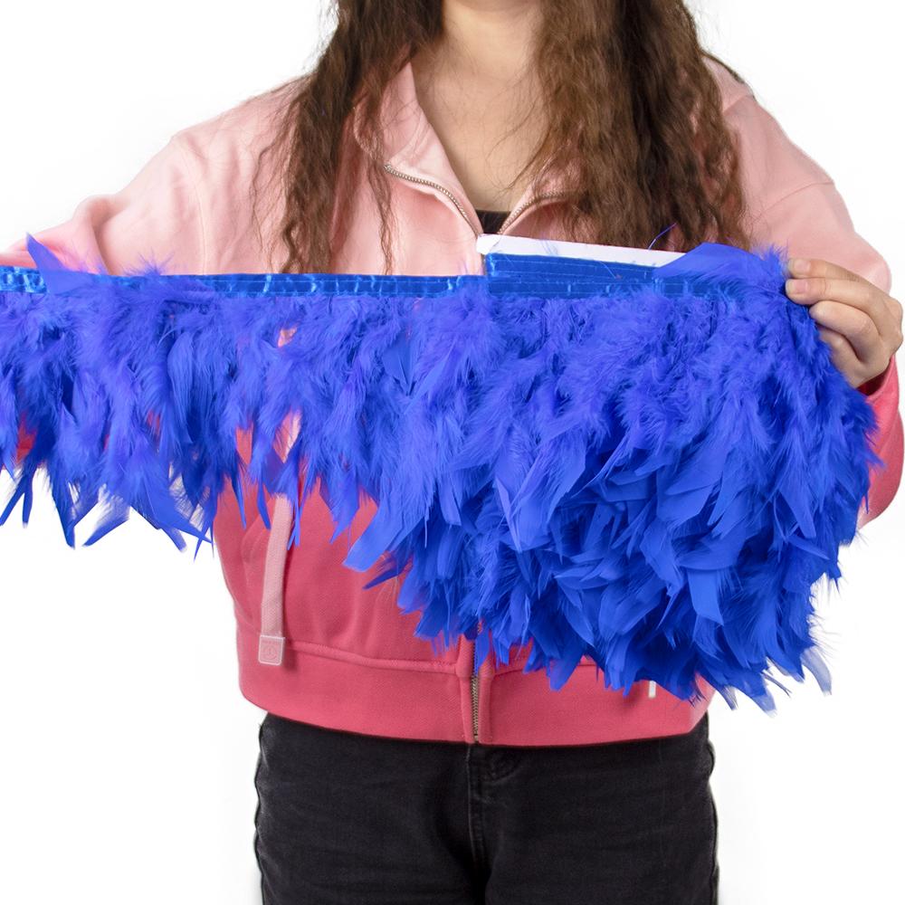 Multicolor Natural Turkey Feather Trims Marabou Feather Ribbon Wedding Dress Skirt Decoration Sewing Crafts 10-15 CM