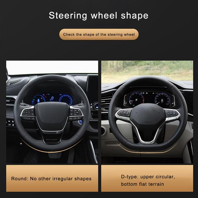Carbon Fiber Leather Car Steering Wheel Anti-slip Wheel Cover For Porsche Panamera Cayenne Taycan 911 718 Macan Carrera-GT CVH1