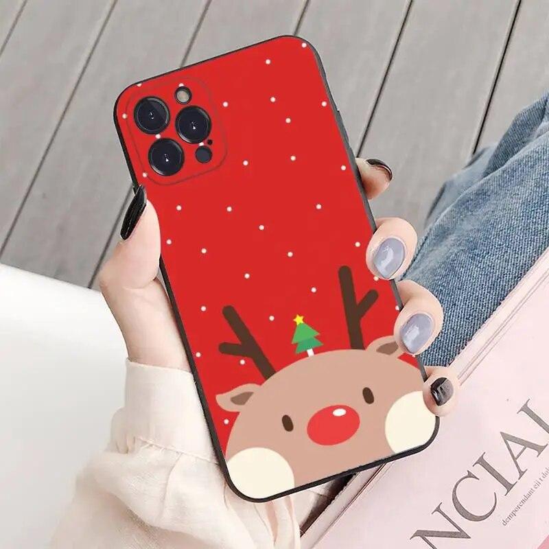 Mutlu Noel Telefon Kılıfı iPhone Samsung Galaxy Redmi Xiaomi Oppo OnePlus Not SA 7 8 9 10 11 12 13 14 20 21 22 23 53 54 Pro Max Artı Ultra
