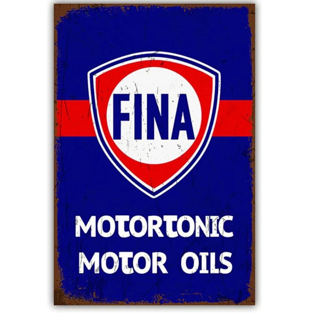 Hisun Tin Sign Vintage Mopar Mobil Texaco BP Gas Oil Brand Logo Tin Signs Set Retro Auto Garage Metal Wall Art Rustic Decor Plaques for Wor