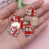 Jewelry Accessories Alloy 10Pcs Christmas Pendant Necklace Handwork Christmas Tree DIY Santa Claus Cute Oil Drip Christmas Decorations  Accessories