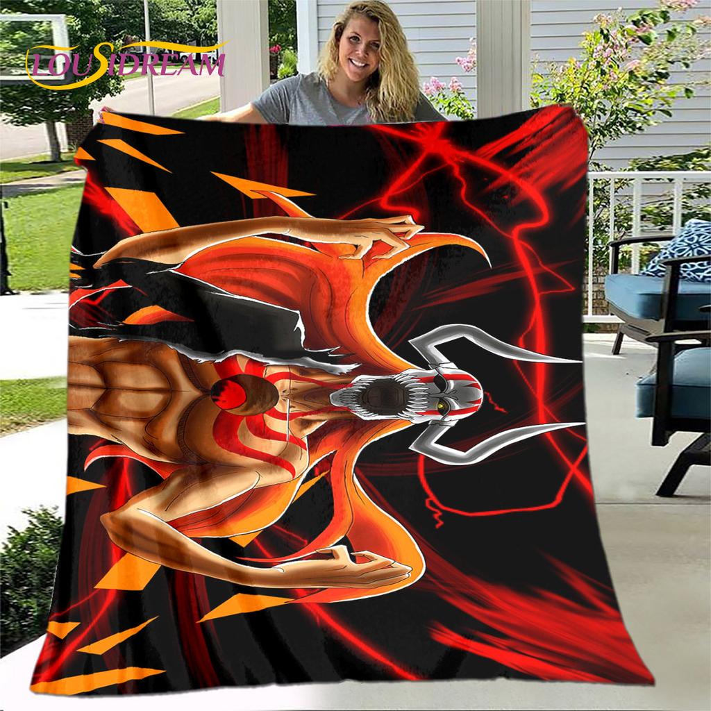 Bleach Japan Anime Cartoon Soft Plush Blanket,Flannel Blanket Throw Blanket for Living Room Bedroom Bed Sofa Picnic Cover Kids