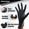 100PCS Black Disposable Nitrile Gloves Food Safe Extra Thick Waterproof Non Slip Hand Protection for Cooking Cleaning Kitchen