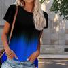 Dames Zomer T-shirt Print Retro Mode Korte Mouw Tees Casual Bedrukt Tops