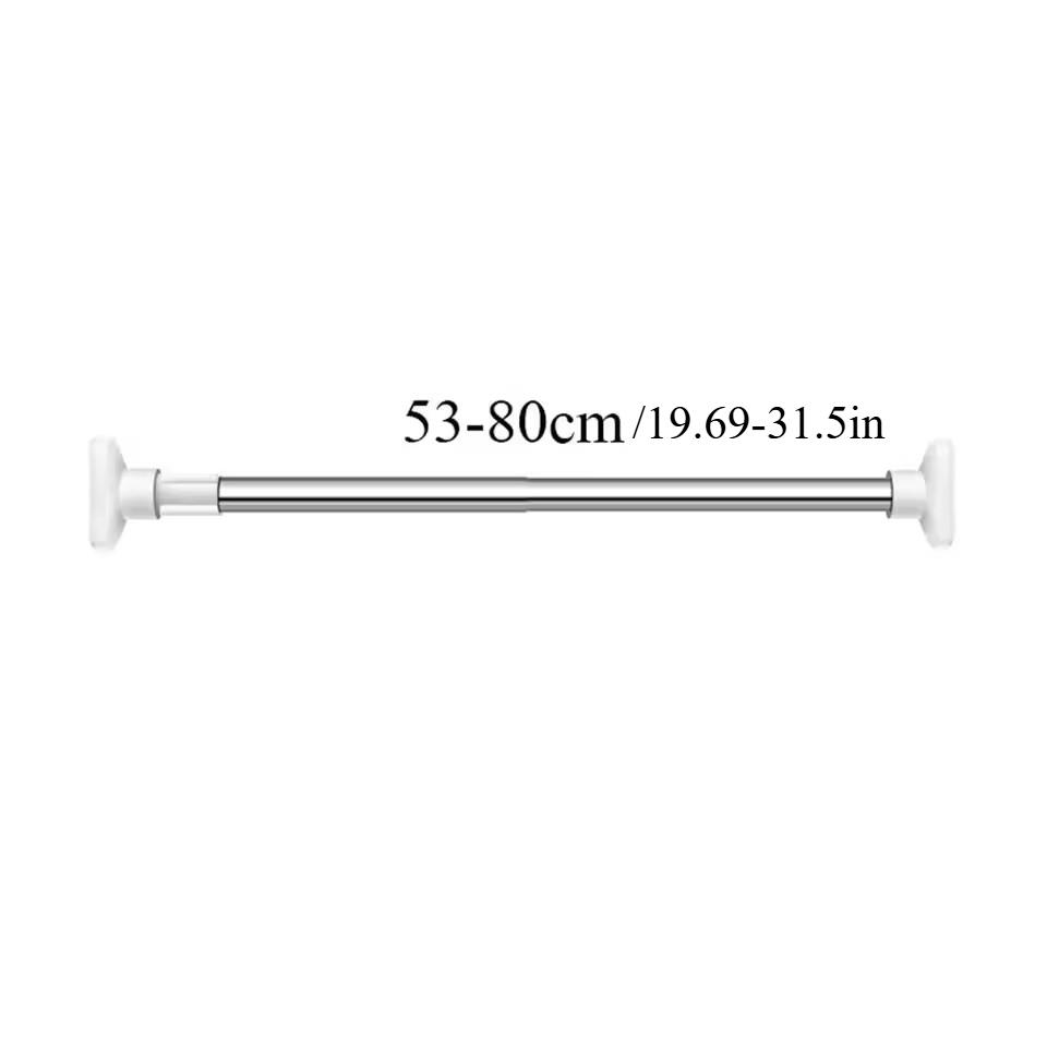 Telescopic Clothing Rod Extendable Stainless Steel Curtain Pole Without Drilling DIY Decoration Tringle Rideaux