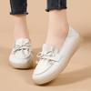 Genuine Leather Loafers for Women's Spring New One-legged Women's Shoes Korean Versatile Doudou Single Shoes Comfortable Flat Shoes