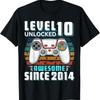 Birthday Boy Level 10 Unlocked Gamer 10Th T Shirt