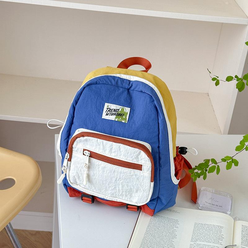 Schoolbag Kindergarten School Bag Children's Color Matching Outdoor Backpack Travel Boys and Girls Trendy Cool Boys Mountaineering Small Backpack