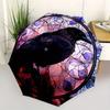 Stained Raven Art Coaster - Unique Bird Design for Your Home DecorUmbrella, Portable 3-Fold Compact Umbrella,Christmas Gift ES609