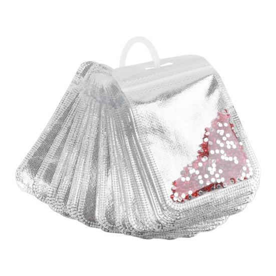 50 Pcs Diamond Art Beads Bags Clear Ziplock Storage Pouches Reusable Faux Diamond Storage Bags for DIY Diamond Art Gem Bead Organization