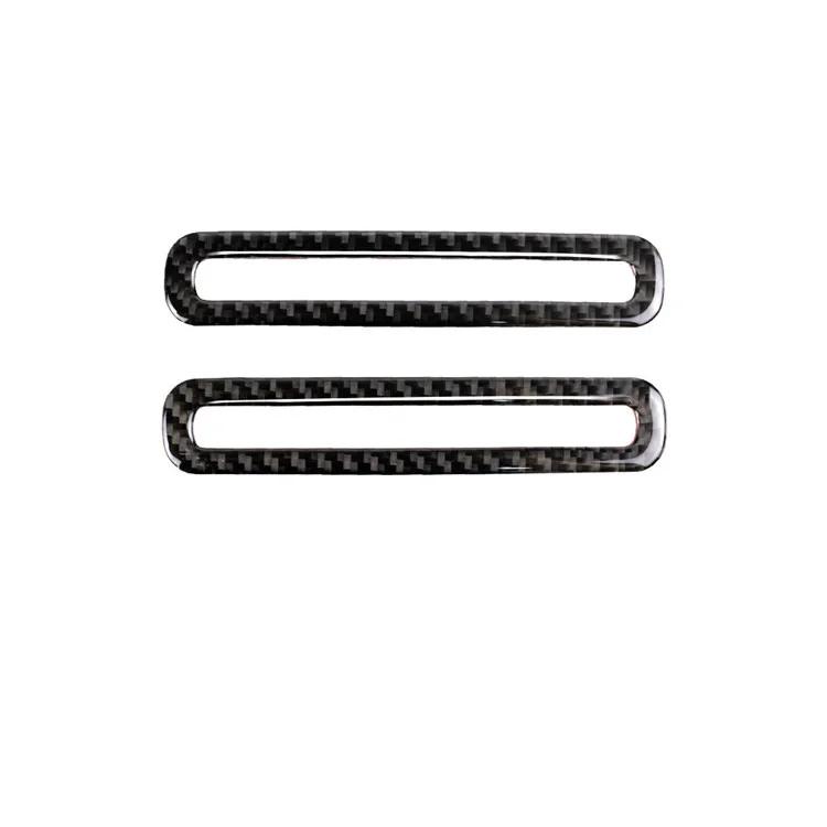 For Ford Mustang 15-17 Carbon Fiber Car Door Air AC Outlet Vent Molding Cover Trim Sticker Car Styling Auto Accessories Decals