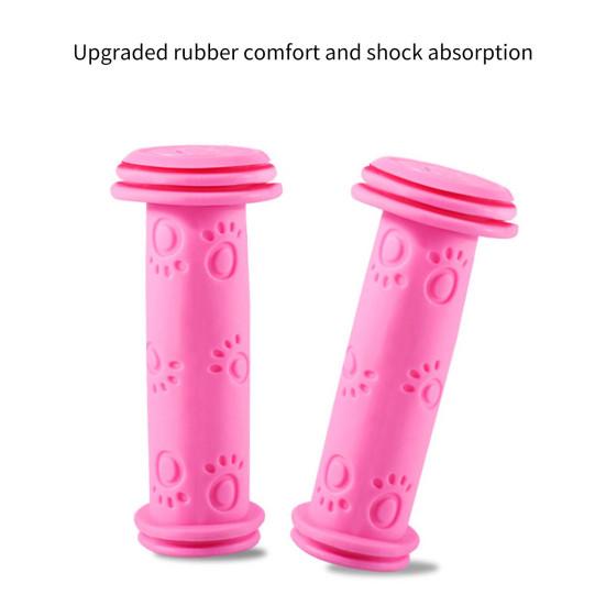 1 Pair TPR Kid Bike Grip Anti Skid Wear-resistant Shock Absorbing Scooter Grip