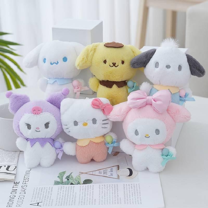Adorable Porte-clés Peluche Série Sucette Cinnamoroll Kuromi Melody Peluche