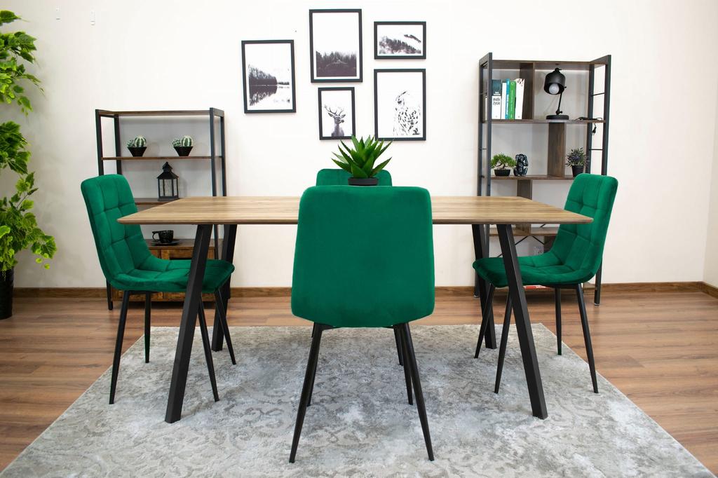 KARA chair - dark green velvet x 1