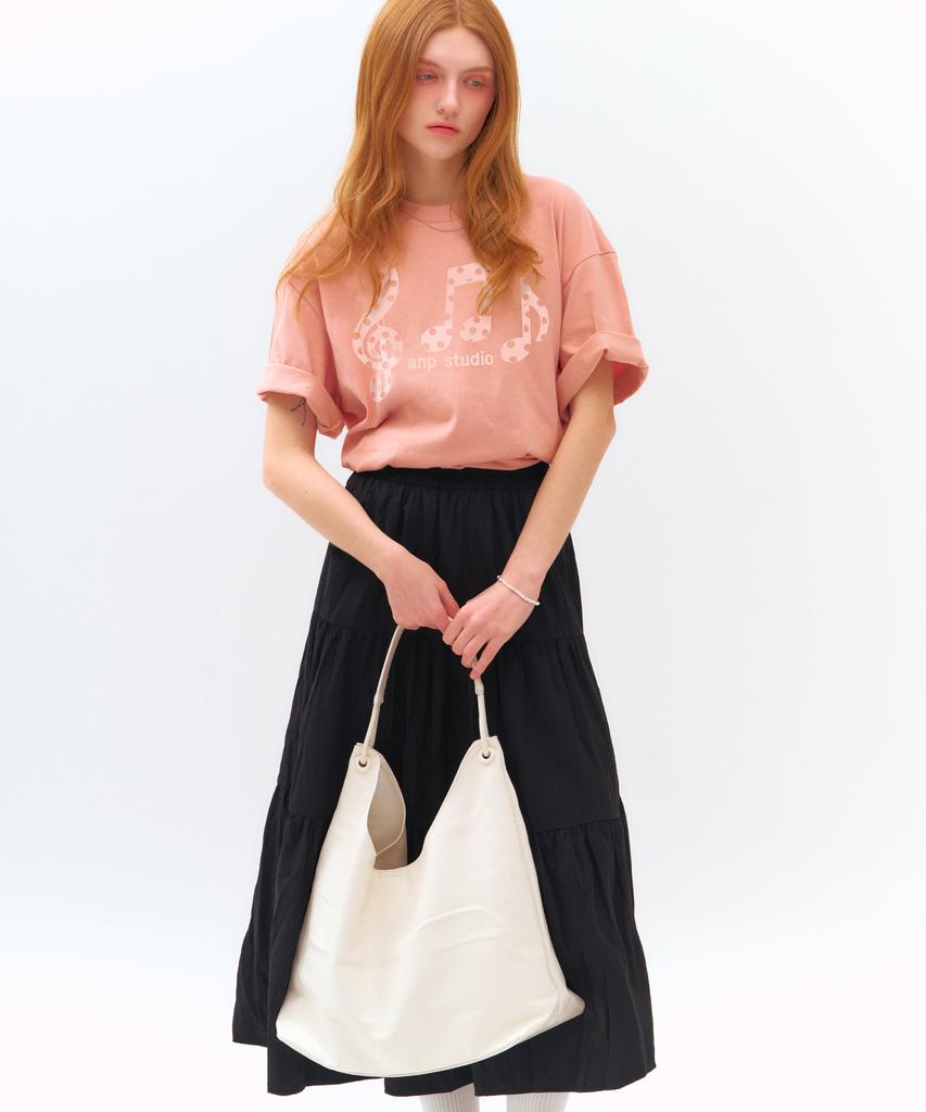 NP STUDIO Sound Note Oversized Short Sleeve T-Shirt [ 2 Colors ]