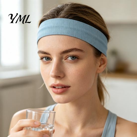 Anti Slip Fitness Hair Band for Women Non-slip Sports Headband Men Women, Breathable Yoga Headband, Moisture Elastic Training Wicking Sweatband