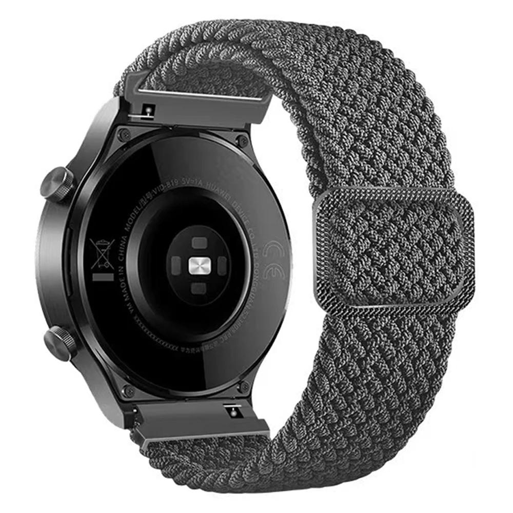 För Huami AMAZFIT BALANCE 2/Active 2 Nylonflätat Armband För AMAZFIT BIP 6 5 GTR/GTS 2e 2 3 4 Elastiskt Armband 20/22mm Rem