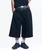 EASY NO EASY Boxer Layered Bermuda Sweatpants - Black