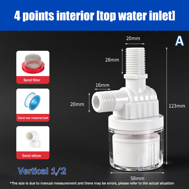 1/2"3/4"Automatic Water Level Control Valve Tower Floating Ball Valve Installed Inside The Tank Plug-In Free Inlet And Outlet