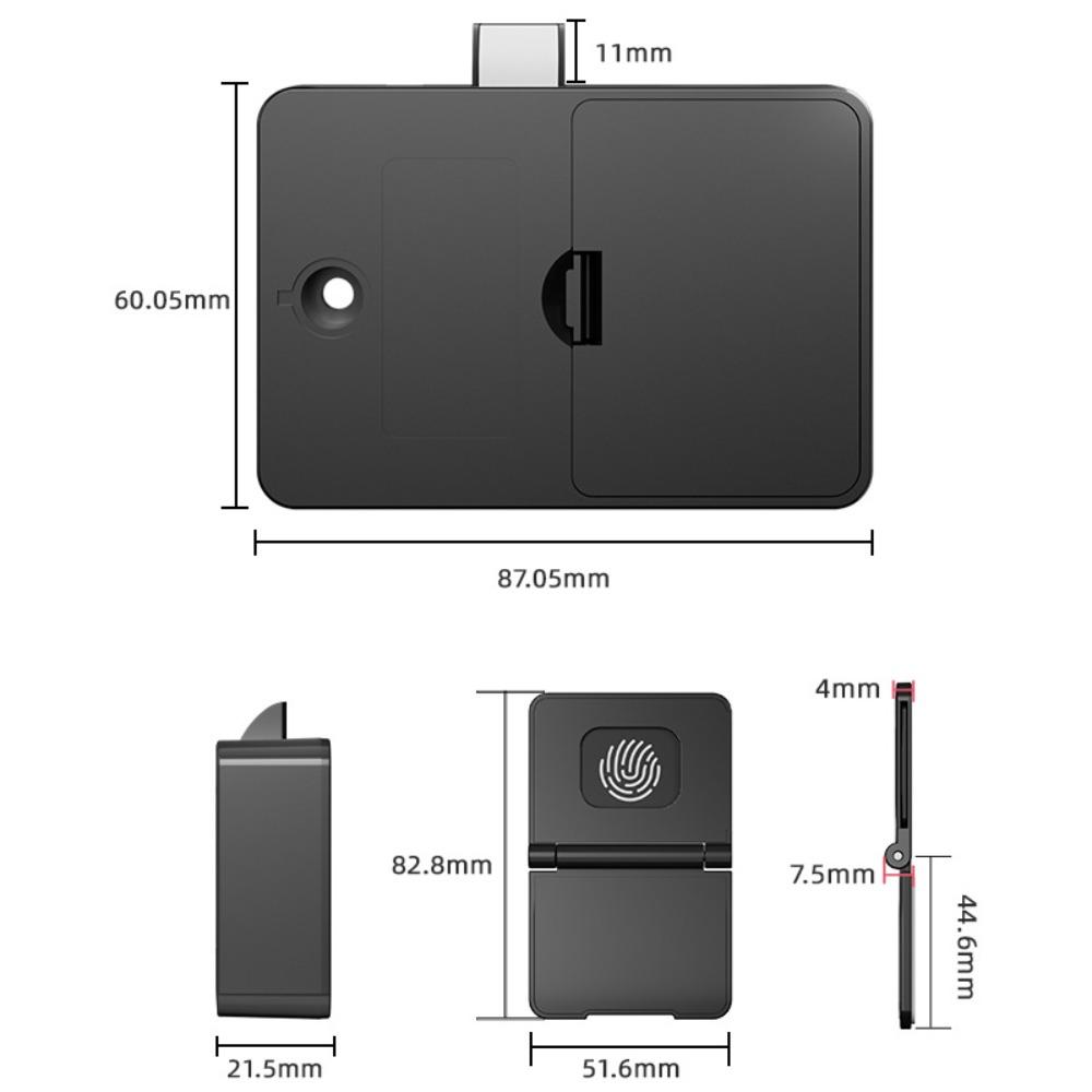 NFC Unlock Smart Cabinet Lock Keyless Entry Invisible Design Magnetic Sensing Lock Remote Unlocking Long Battery Life