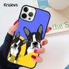 Capa de telefone macia para cachorro Boston Terrier para iPhone 14 XR X XS Max 5S 6S 7 8 Plus SE 2020 11 12 13 Pro Max Mini capa de telefone