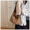 Wollstricktasche Schulter-Einkaufstasche für Frauen Vintage Baumwollstoff Mädchen Tragetasche Shopper Tasche Große Damenhandtasche Häkeltasche