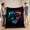 Colorful Game Controller Neon Artwork Blanket Flannel blanket for bedroom, living room, sofa, and nap sofas