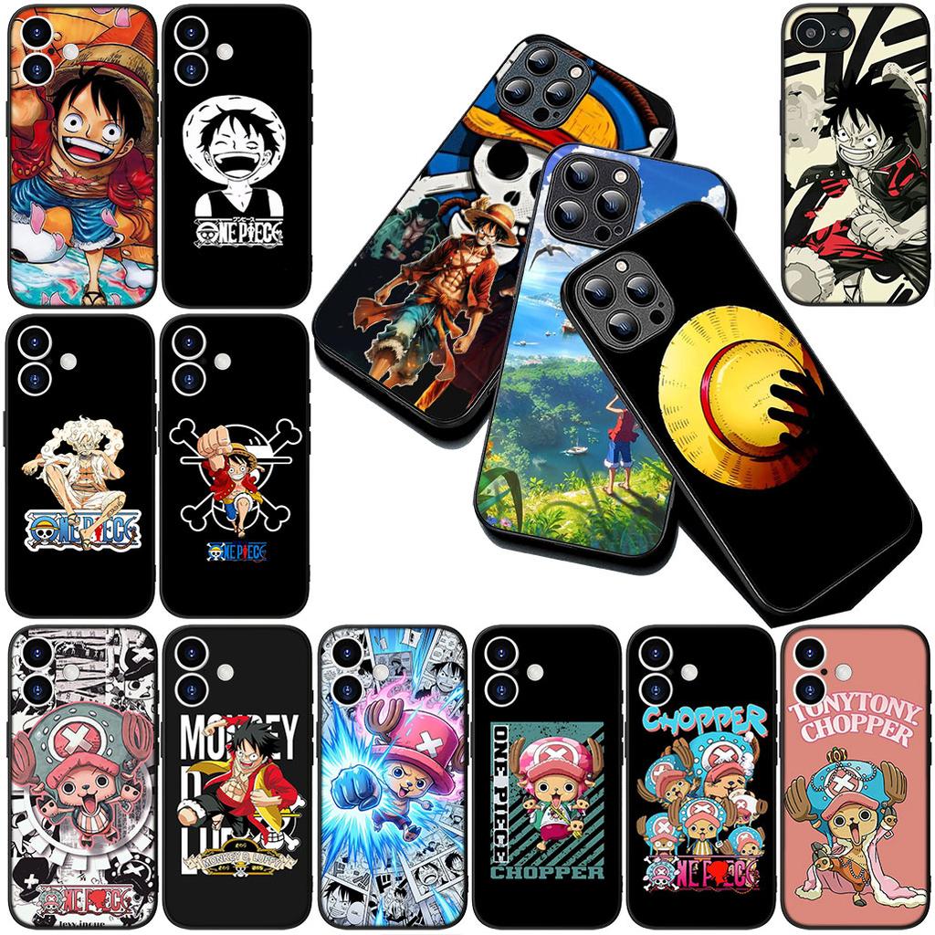 For Apple iPhone 16 14 15 Plus 11 Pro Max 16E ProMax + 16Plus 15+ 14+ Phone Cover Soft Case Tony One Pieces Luffy Tony Chopper