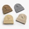 Golji Basic Plain Winter Cold Wave Knit Beanie White Hat