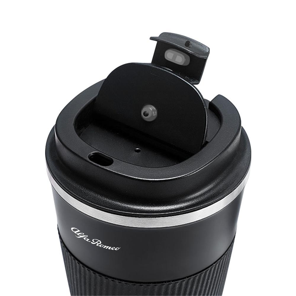 For Alfa Romeo 1pc Vacuum Flask Travel Thermal Cup Stainless Steel Coffee Thermos Mug Car Logo For Alfa Romeo Sportiva 159 Giuli TJ0
