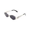 Celine Metal Arc De Triomphe Logo Irregular Shape Sunglasses Unisex Sunglasses Silver CL40254U-16A
