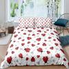 3D Ladybug Printed Soft with Soft Fabric Duvet Cover - Flying Entomology Theme, for Children Kids, Young Boys & Young Girls