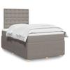 Vidaxl Kontinentalbett Mit Matratze, Taupe, Stoff, 120X200 Cm