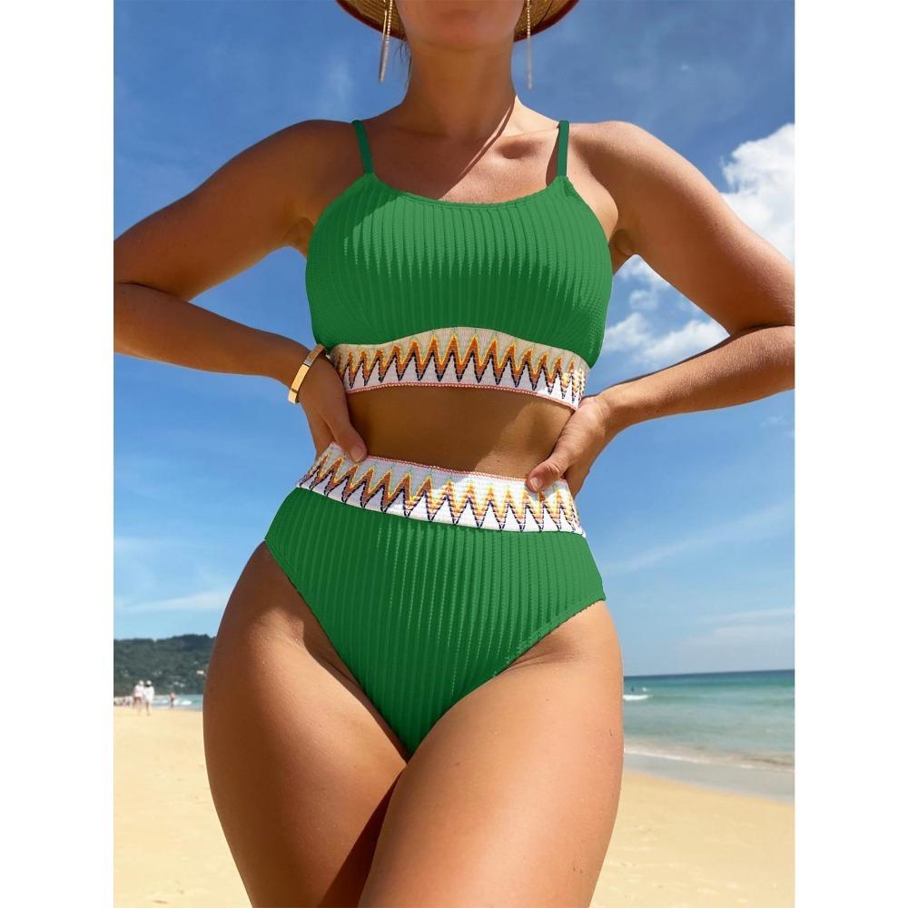 Swimsuit Sexy Bikini Fashion Women's Split Swimsuit Ribbon Swimsuit