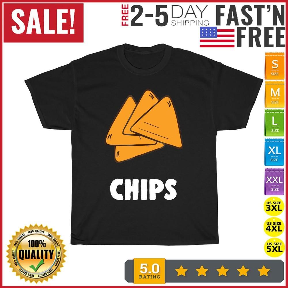 Couple Matching Halloween Costumes Chips Vintage T Shirt Men Women Fashion NEW
