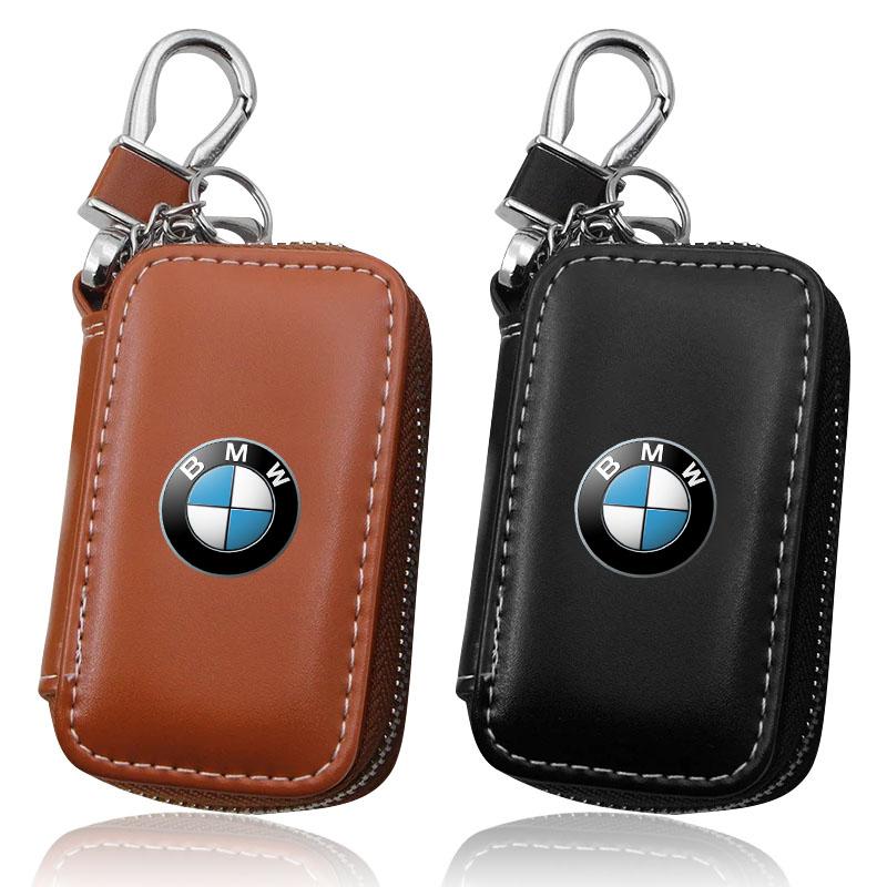 1Pcs Leather Emblem Car Key Case Keychain Zipper Key Case Bag for BMW M M3 M5 M6 M2 E46 E90 E60 F10 F30 E39 E36 F20 E87 G30 E70