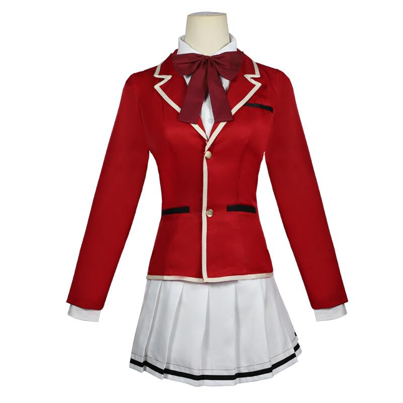 Anime Klassenzimmer der Elite Horikita Suzune Cosplay Schulmädchen Uniform Anzug Set Mantel Rock Halloween Karneval Party Kostüme