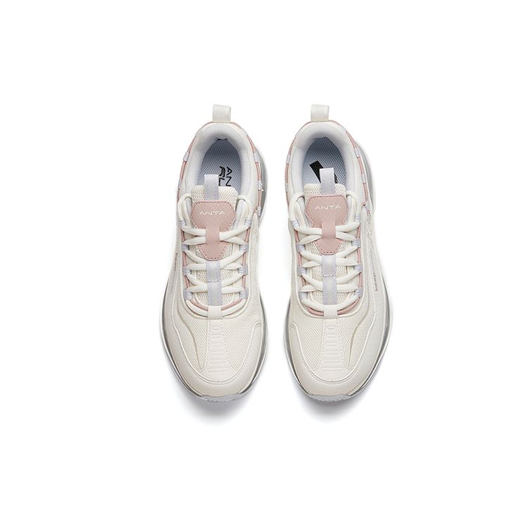Anta Comfortable Shock Absorbing Non-Slip Wear-Resistant Breathable Supportive Rebound Low-Top Running Shoes Women sneakers White Pink 922035505-7