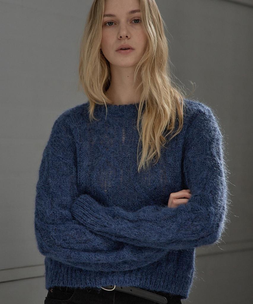 Deomago Mohair Fisher Knit_Gray