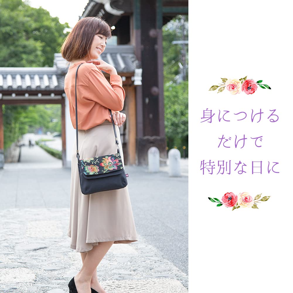 Shoulder bag for made in Japanese Gobelin Birthday [crearekiki] women, crossbody, small, lightweight, Japan, style, weave, pochette, macaron, 2way,