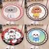 Cute Cartoon Pomeranian Carpet Girl Bedroom Floor Mat Cartoon Dog Pattern Carpet Home Living Room Round Floor Mat