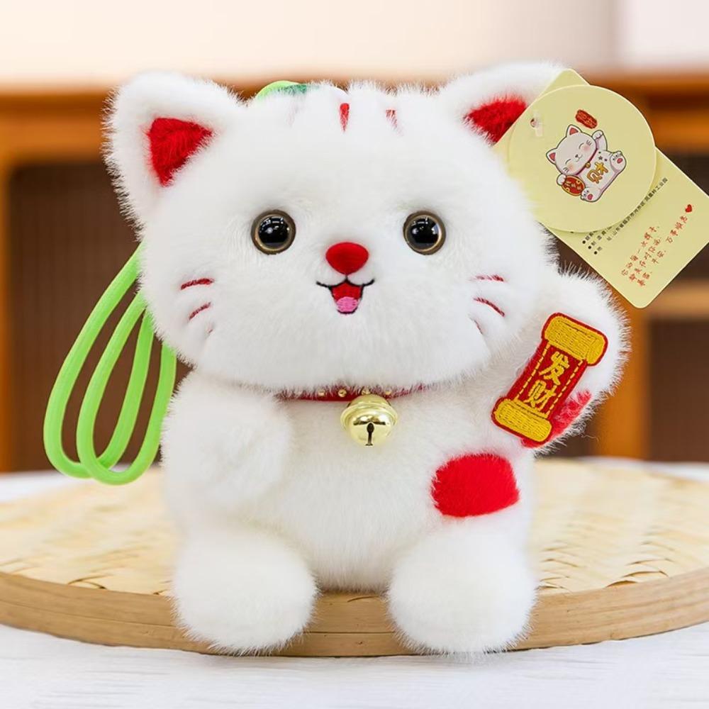 Bell Collar Plush Cat Pendant Plush Fabric Cat Plush Charm Cat Plush Keychain Desk Decor