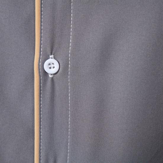 Herfst Lente Heren Overhemd Formeel Zakelijke Stijl Slim Fit Single-breasted Revers Lange Mouw Knoppen Zacht Ademend Halflange Mannen Office top